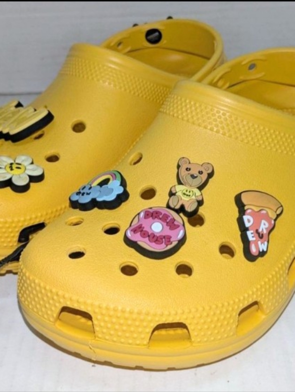 Justin Bieber Drew House X Crocs Classic Clog - Yellow - M/5 W/7 NEW RARE 🔥🔥
